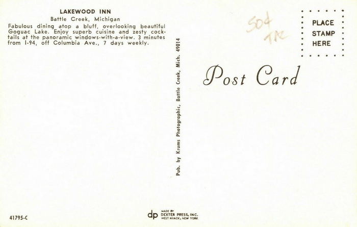 Lakewood Inn - Old Postcard And Promos
